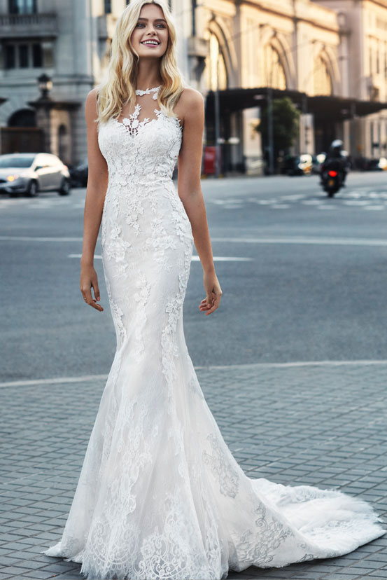 Fit N Flare Umstandsbrautkleid Spitze