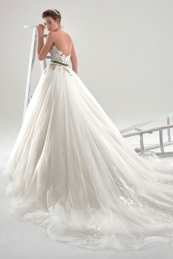 Hochzeitskleid Prinzessin Glitzer Corsage Brautkleider