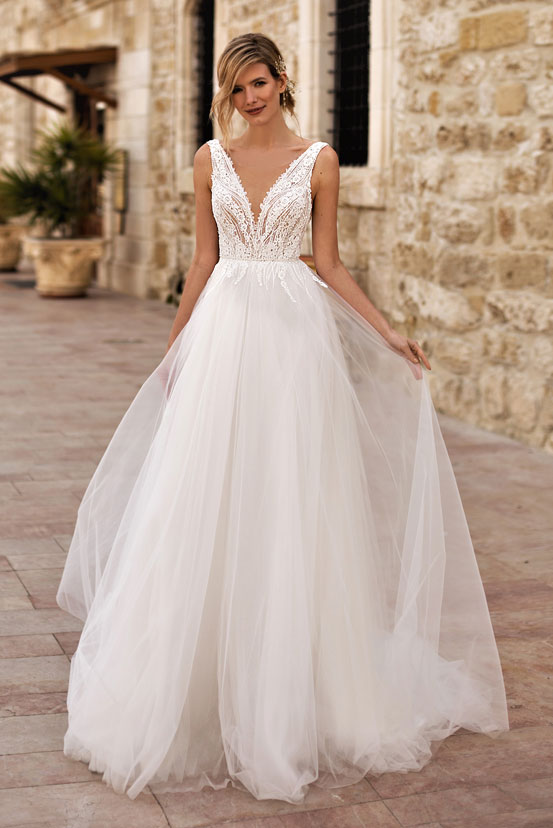 Hochzeitskleider Prinzessin Pompoes Brautkleid Glitzer Tüll